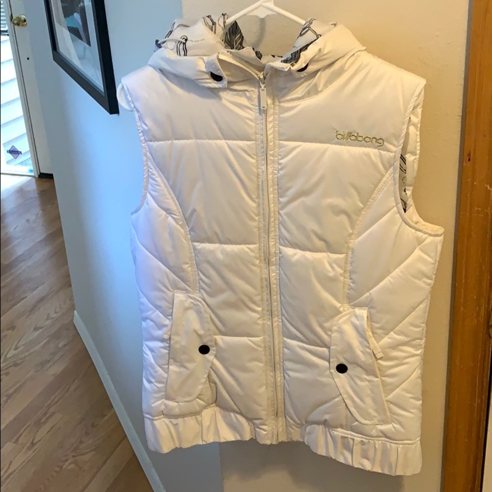 White Billabong Puffy Vest